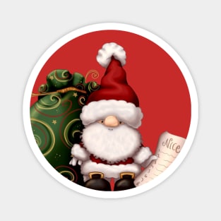 Santa Gnome is Coming to Town! Magnet